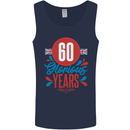 Glorious 60 Years 60th Birthday Union Jack Flag Mens Vest Tank Top Navy Blue