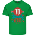 Glorious 70 Years 70th Birthday Union Jack Flag Mens Cotton T-Shirt Tee Top Irish Green