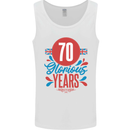Glorious 70 Years 70th Birthday Union Jack Flag Mens Vest Tank Top White