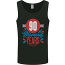 Glorious 90 Years 90th Birthday Union Jack Flag Mens Vest Tank Top Black