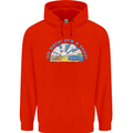 Go Back Its a Trap Funny Evolution Dinosaurs Childrens Kids Hoodie Bright Red
