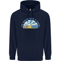 Go Back Its a Trap Funny Evolution Dinosaurs Childrens Kids Hoodie Navy Blue