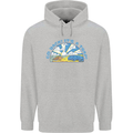 Go Back Its a Trap Funny Evolution Dinosaurs Childrens Kids Hoodie Sports Grey