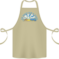 Go Back Its a Trap Funny Evolution Dinosaurs Cotton Apron 100% Organic Khaki