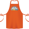 Go Back Its a Trap Funny Evolution Dinosaurs Cotton Apron 100% Organic Orange