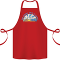 Go Back Its a Trap Funny Evolution Dinosaurs Cotton Apron 100% Organic Red