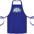 Go Back Its a Trap Funny Evolution Dinosaurs Cotton Apron 100% Organic Royal Blue