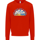 Go Back Its a Trap Funny Evolution Dinosaurs Kids Sweatshirt Jumper Bright Red