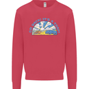 Go Back Its a Trap Funny Evolution Dinosaurs Kids Sweatshirt Jumper Heliconia