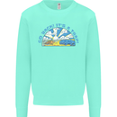 Go Back Its a Trap Funny Evolution Dinosaurs Kids Sweatshirt Jumper Peppermint