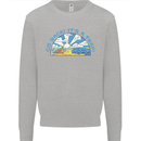 Go Back Its a Trap Funny Evolution Dinosaurs Kids Sweatshirt Jumper Sports Grey