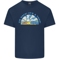Go Back Its a Trap Funny Evolution Dinosaurs Kids T-Shirt Childrens Navy Blue