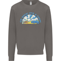 Go Back Its a Trap Funny Evolution Dinosaurs Mens Sweatshirt Jumper Charcoal