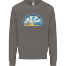 Go Back Its a Trap Funny Evolution Dinosaurs Mens Sweatshirt Jumper Charcoal