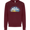 Go Back Its a Trap Funny Evolution Dinosaurs Mens Sweatshirt Jumper Maroon