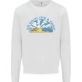 Go Back Its a Trap Funny Evolution Dinosaurs Mens Sweatshirt Jumper White