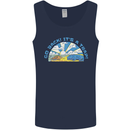 Go Back Its a Trap Funny Evolution Dinosaurs Mens Vest Tank Top Navy Blue