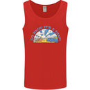 Go Back Its a Trap Funny Evolution Dinosaurs Mens Vest Tank Top Red
