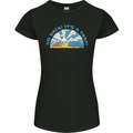 Go Back Its a Trap Funny Evolution Dinosaurs Womens Petite Cut T-Shirt Black