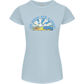Go Back Its a Trap Funny Evolution Dinosaurs Womens Petite Cut T-Shirt Light Blue
