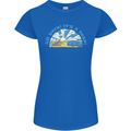 Go Back Its a Trap Funny Evolution Dinosaurs Womens Petite Cut T-Shirt Royal Blue