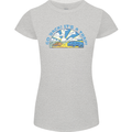 Go Back Its a Trap Funny Evolution Dinosaurs Womens Petite Cut T-Shirt Sports Grey