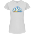 Go Back Its a Trap Funny Evolution Dinosaurs Womens Petite Cut T-Shirt White