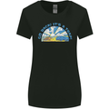 Go Back Its a Trap Funny Evolution Dinosaurs Womens Wider Cut T-Shirt Black
