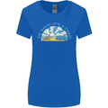 Go Back Its a Trap Funny Evolution Dinosaurs Womens Wider Cut T-Shirt Royal Blue