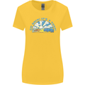 Go Back Its a Trap Funny Evolution Dinosaurs Womens Wider Cut T-Shirt Yellow