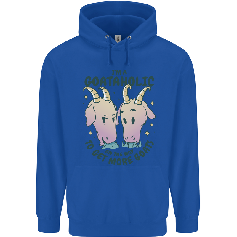 Goataholic On the Way to Get More Goats Childrens Kids Hoodie Royal Blue