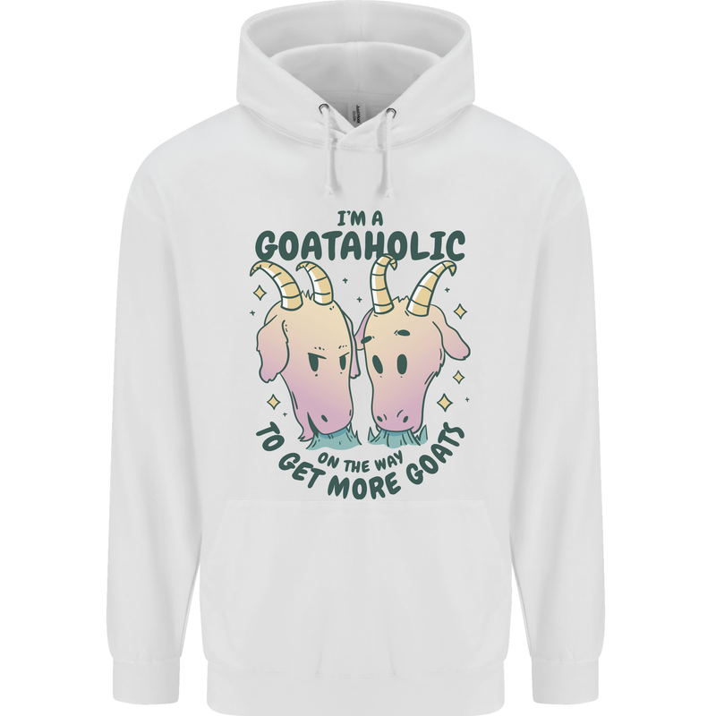 Goataholic On the Way to Get More Goats Childrens Kids Hoodie White
