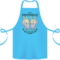 Goataholic On the Way to Get More Goats Cotton Apron 100% Organic Turquoise