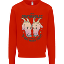 Goataholic On the Way to Get More Goats Kids Sweatshirt Jumper Bright Red