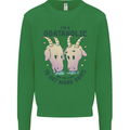 Goataholic On the Way to Get More Goats Kids Sweatshirt Jumper Irish Green