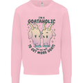 Goataholic On the Way to Get More Goats Kids Sweatshirt Jumper Light Pink
