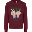 Goataholic On the Way to Get More Goats Kids Sweatshirt Jumper Maroon