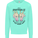 Goataholic On the Way to Get More Goats Kids Sweatshirt Jumper Peppermint
