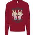 Goataholic On the Way to Get More Goats Kids Sweatshirt Jumper Red