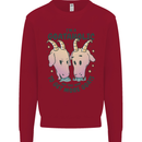 Goataholic On the Way to Get More Goats Kids Sweatshirt Jumper Red