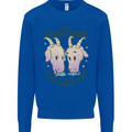 Goataholic On the Way to Get More Goats Kids Sweatshirt Jumper Royal Blue