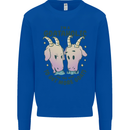 Goataholic On the Way to Get More Goats Kids Sweatshirt Jumper Royal Blue