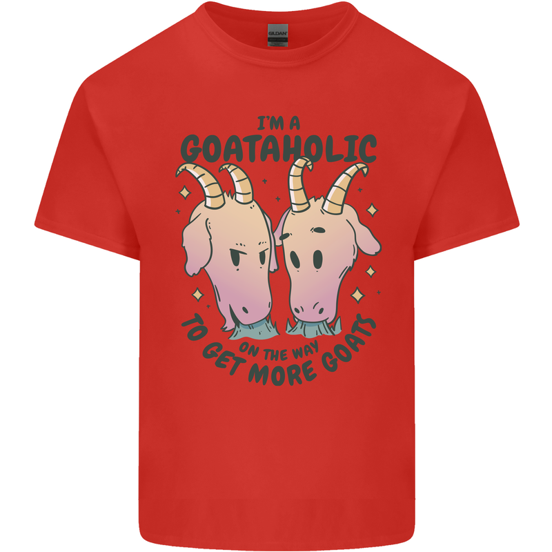 Goataholic On the Way to Get More Goats Kids T-Shirt Childrens Red