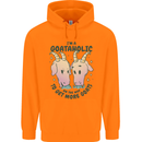 Goataholic On the Way to Get More Goats Mens 80% Cotton Hoodie Orange