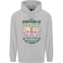 Goataholic On the Way to Get More Goats Mens 80% Cotton Hoodie Sports Grey