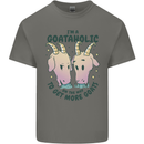 Goataholic On the Way to Get More Goats Mens Cotton T-Shirt Tee Top Charcoal
