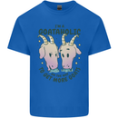 Goataholic On the Way to Get More Goats Mens Cotton T-Shirt Tee Top Royal Blue