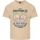 Goataholic On the Way to Get More Goats Mens Cotton T-Shirt Tee Top Sand