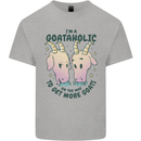 Goataholic On the Way to Get More Goats Mens Cotton T-Shirt Tee Top Sports Grey