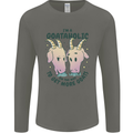 Goataholic On the Way to Get More Goats Mens Long Sleeve T-Shirt Charcoal